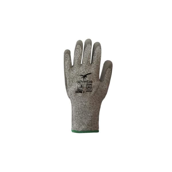 Glenwear Unisex Adult Cut Level 5 PU Gloves Grey/Black L