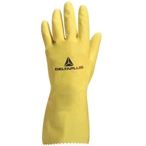 DELTA PLUS-GUL HUSHÅLLS LATEX HANDSKA PICAFLOR 240...