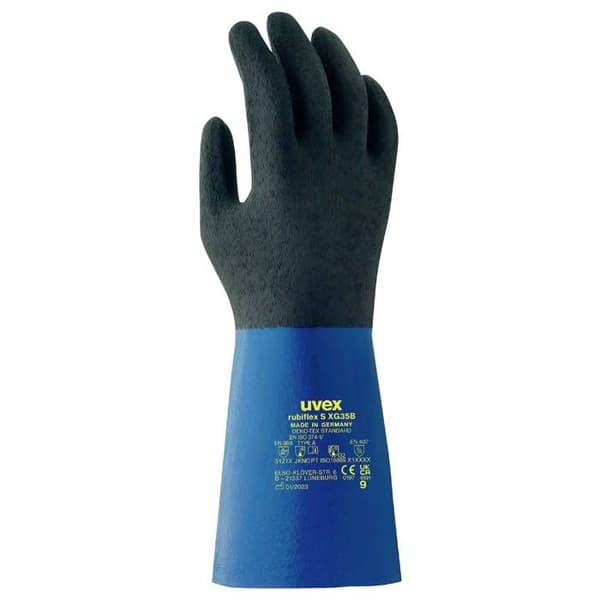 uvex 6055710 rubiflex S XG35B Kemikaliehandskar Storlek: 10 1 par(ar)