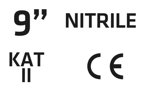 Nitriilipäällysteiset puutarhakäsineet, kukkakuvio, koko 9"