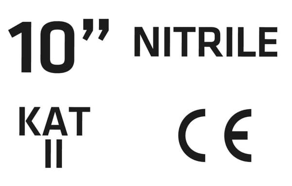 Nitrilbelagte havehandsker, størrelse 10"