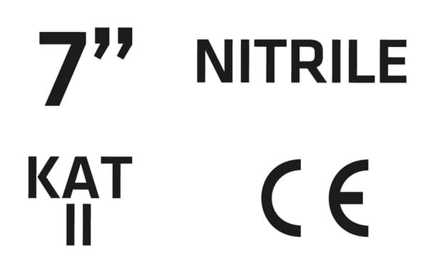 Nitriilipäällysteiset puutarhakäsineet, kukkakuvio, koko 7"