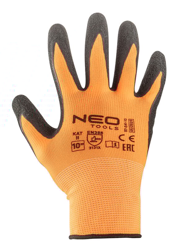 Arbejdshandsker, latexbelagt polyester (Crincle), 3131X, str. 8