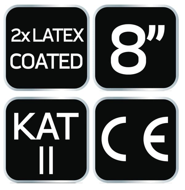 Arbetshandskar, latexbelagd polyester (2 lager), 3141X, storlek 8