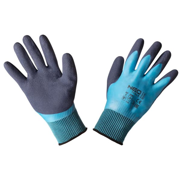 Arbejdshandsker, latexbelagt polyester (2 lag), 3141X, str. 9