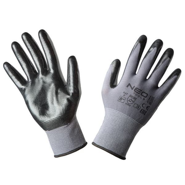 Arbejdshandsker, nitrilbelagt nylon, 4131X, størrelse 8
