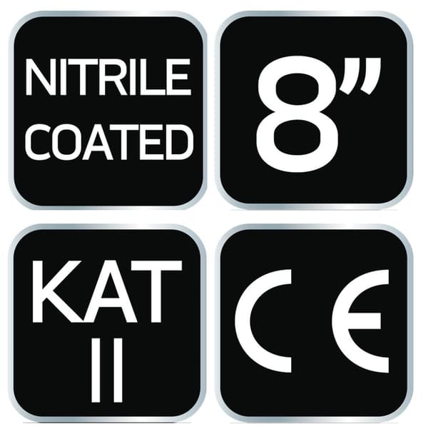 Arbejdshandsker, nitrilbelagt nylon, 4131X, størrelse 8