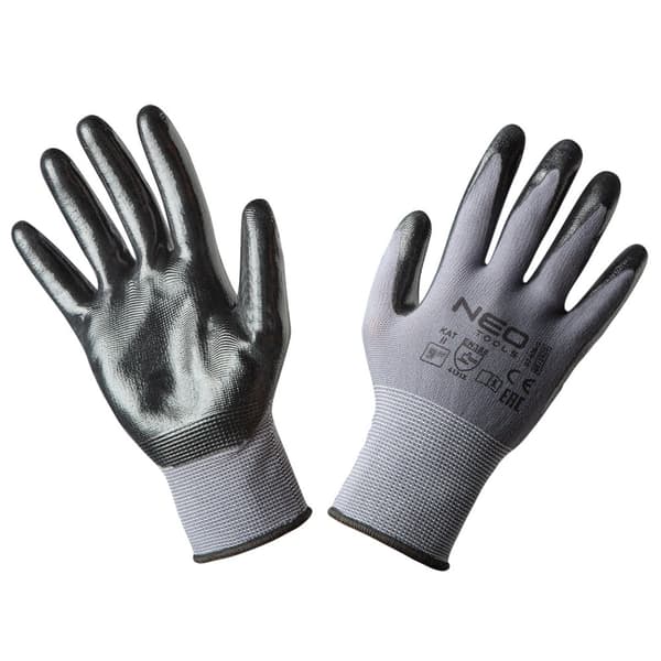 Arbejdshandsker, nitrilbelagt nylon, 4131X, str. 9
