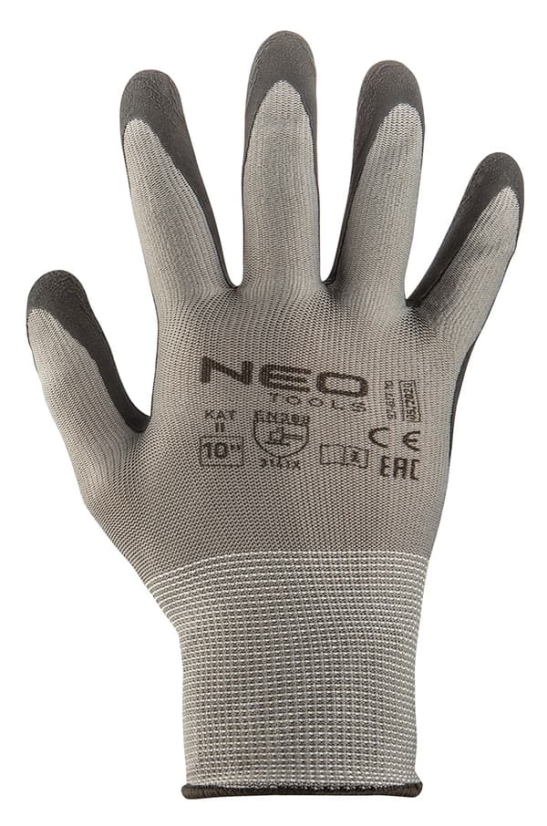 Arbejdshandsker, latexbelagt polyester (skum), 3141X, str. 8