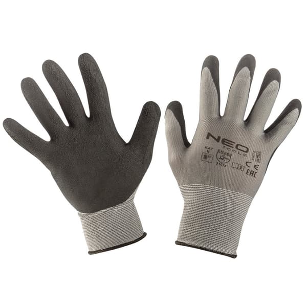 Arbejdshandsker, latexbelagt polyester (skum), 3141X, str. 8