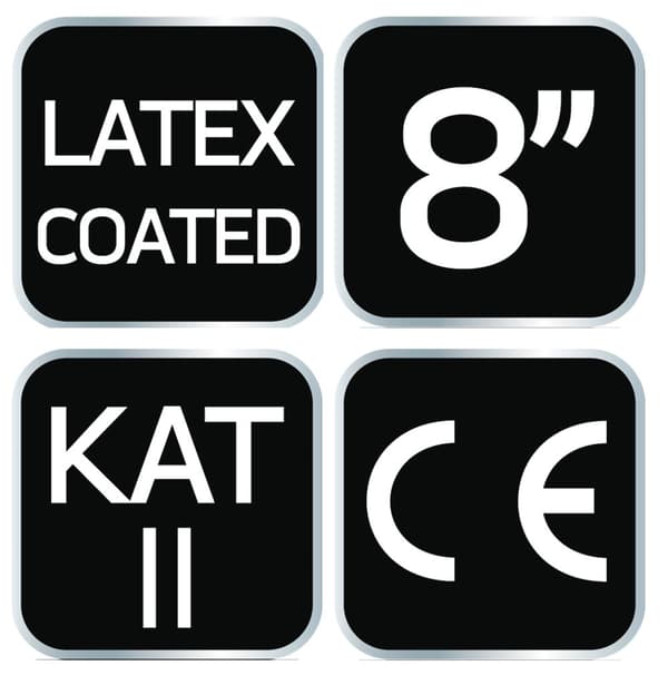 Arbejdshandsker, latexbelagt polyester (skum), 3141X, str. 8