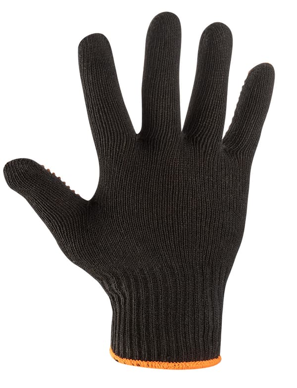 Arbejdshandsker, bomuld og polyester, prikket, str. 9
