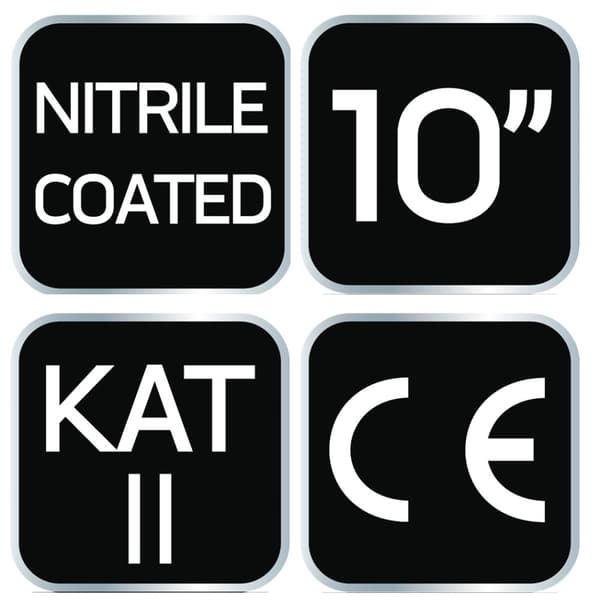 Työhanskat, Nylon, Nitil Dots, 4131X, koko 10