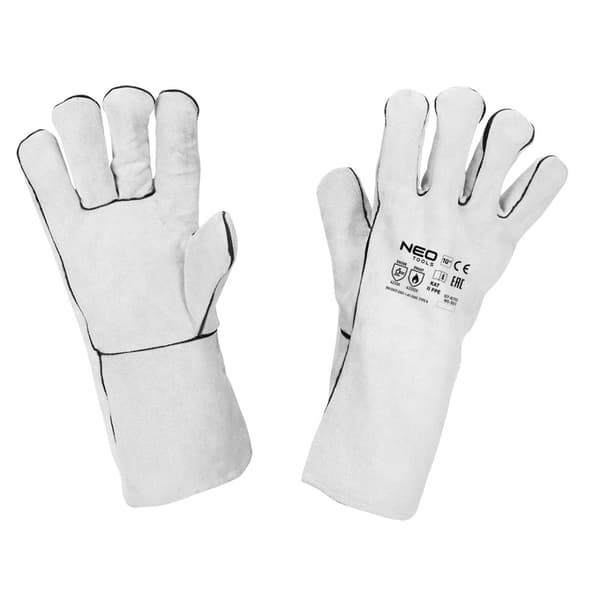 Lange svejsehandsker med Kevlar gevind, MAG type A, EN 388: 4332X & EN 407: 442X4X