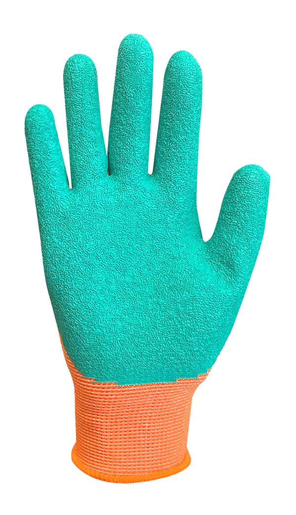 Arbejdshandsker til børn, latex-coated polyester (crincle), str. 3