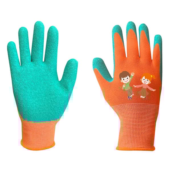 Arbejdshandsker til børn, latex-coated polyester (crincle), str. 3