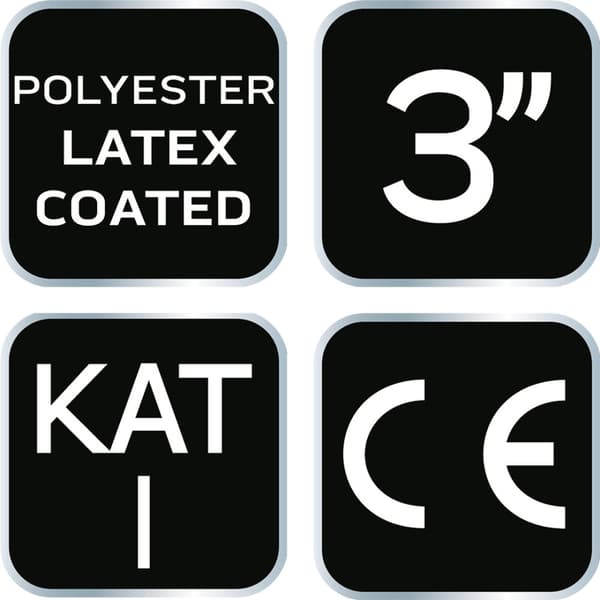 Arbejdshandsker til børn, latex-coated polyester (crincle), str. 3