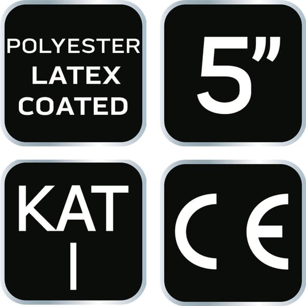 Arbejdshandsker til børn, latexbelagt polyester (krølle), størrelse 5