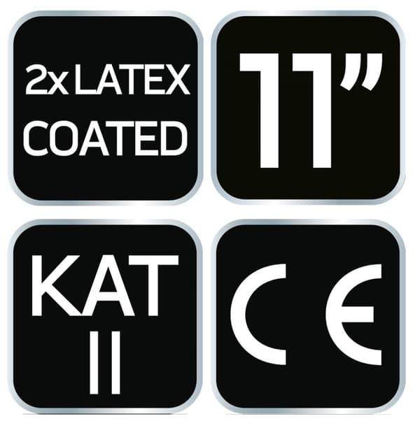Arbejdshandsker, latexbelagt polyester (2 lag), 3141X, str. 11