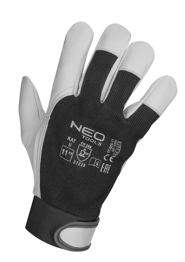 Arbejdshandsker, 2121X, gedeskind, velcro, str. 11", CE