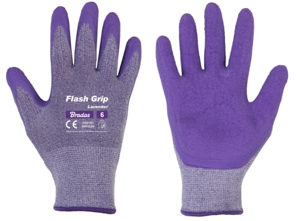 Set of 24 products. Gloves FLASH GRIP LAVENDER, size 8