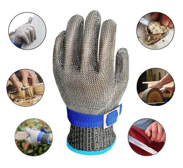 S 1X Metalhandske i rustfrit stål niveau 5