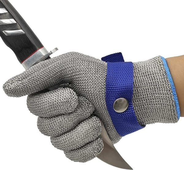 S 1X Metalhandske i rustfrit stål niveau 5