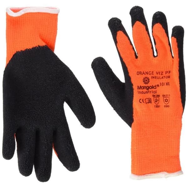 Ansell Viz PF Isolator Orange Handskar för specifik användning, mekaniskt skydd, Svart, Storlek 10 (Förpackning med 6 par)