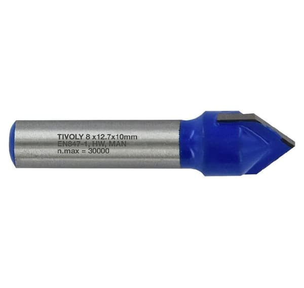 V-notskærer 12,7 mm, 90°, 8 mm skaft