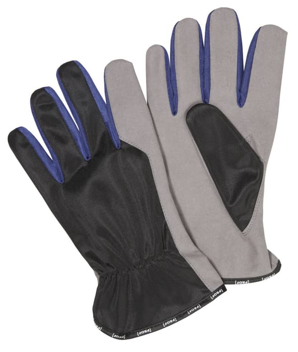 Polyester arbejdshandsker, ruskind i håndfladen, manuelle, størrelse 10, PROF