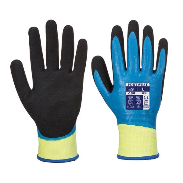 Aqua Cut Pro skærebestandig handske - blå/sort XXXL