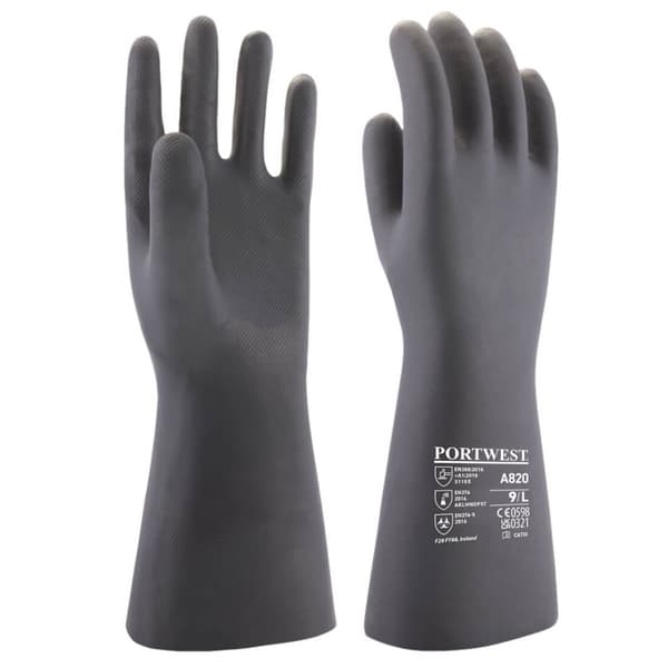 Neopren kemisk handske - Svart M