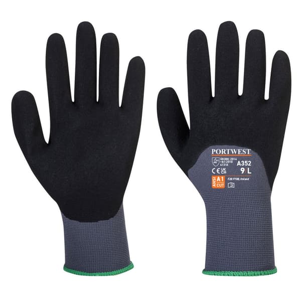 Dermaflex Ultra Handske - Grå/Sort XXL