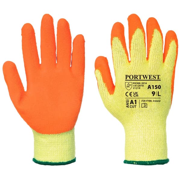 Classic Grip Handske - Latex - Orange M