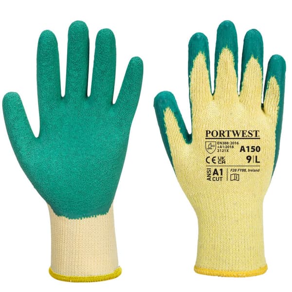 Classic Grip Handske - Latex - Grøn M