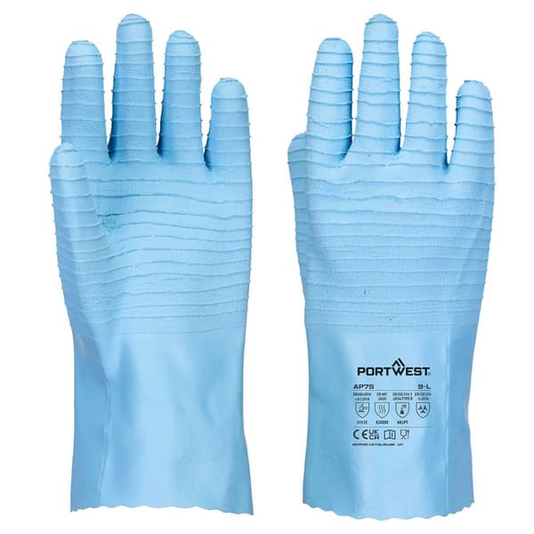 Portwest AP75BLU XL FD Chem B Latexhandske
