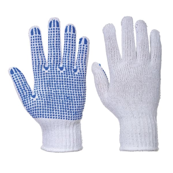 Klassisk Polka-plettet handske - Hvid/Blå S