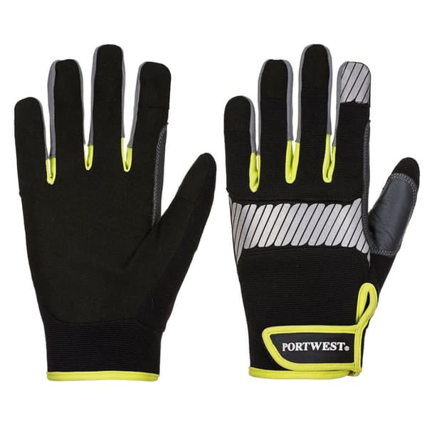 PW3 Universalhandske - Sort/Gul S