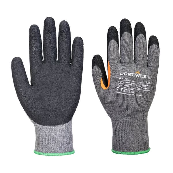Portwest Grip 10 handsker med latexforstærket tommelfinger 12 par A106G8R M