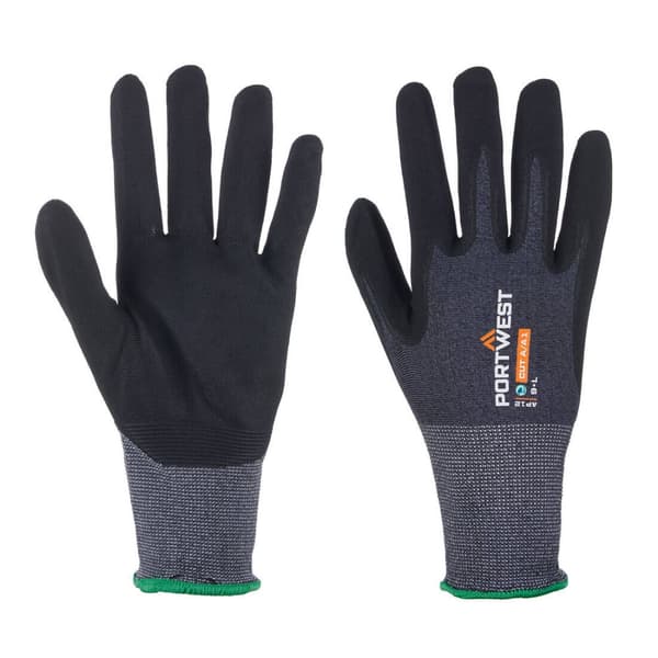 SG Micro Foam Nitrilhandske - 12 par - Grå/Sort XXL
