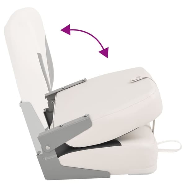 vidaXL foldbare bådsæder 2 stk. 41x36x48 cm sort