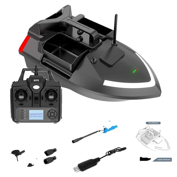 Fjärrstyrd Fiskebåtsbete, GPS-navigering, Hög Lastkapacitet,V020 GPS 12000mAh V020 GPS 12000mAh