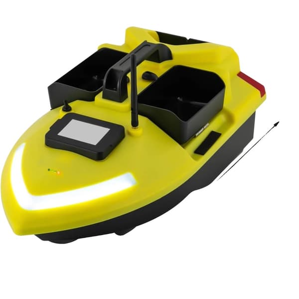 Fiskebåd med agn, GPS-funktion, 500 meters kontrolområde, belastningskapacitet,Gul