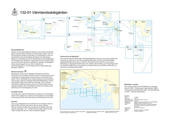 Båtsportkort Hydrographica 132-01 Värmlandsskärgården, A3 ringbundet