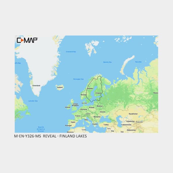 Elektroniskt sjökort C-MAP Reveal - Finlands sjöar &amp; Östersjön