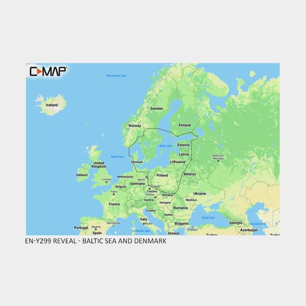 Elektroniskt sjökort C-MAP Reveal - Östersjön &amp; Danmark