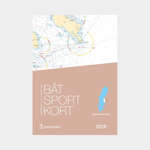 Båtsportkort Sjöfartsverket Bottenhavet södra, Sundsvall - Öregrund (Utgåva 2019 - ej senaste utgåvan)