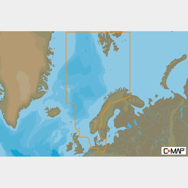 Elektroniskt sjökort C-MAP 4D - Nordsjön &amp; Danmark