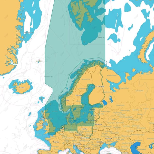 Elektroniskt sjökort C-MAP 4D - Norr- &amp; centraleuropa