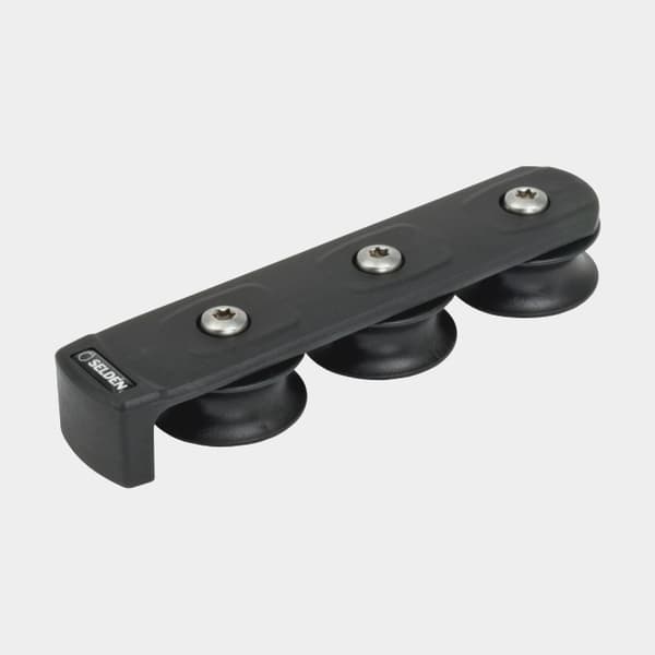 Däcksblock Seldén Organizer 50, däcksmonterad, 3-delat, passar tampar Ø12 - 16 mm